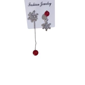 Fashion Jewelry Silver Red Earrings